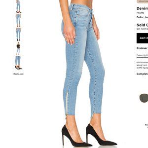 FRAME Denim Le High Skinny Stagger Zip